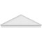 Ekena Millwork Peaked Cap Sunburst Architectural PVC Combination Pediment, 80"W x 26-7/8"H x 2-3/4"P (Pitch 6/12) PEDPC080X270PKC01 - alternate 2